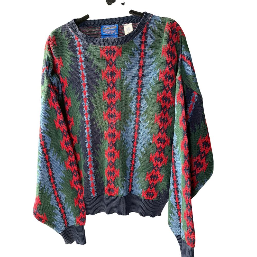 0146 Pendleton High Grade Western Wear Aztec Sweater L